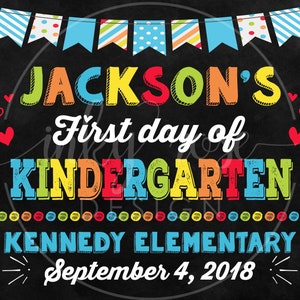 First Day of First Grade Sign PRINTABLE, 1st First Day of School Sign ...