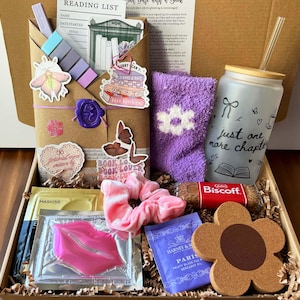 Blind Date With A Book Gift Box Set Bookish Gifts For Her Book Lover Self Care with Cup Tumbler Cozy Reading Kit Bookworm Mystery Surprise