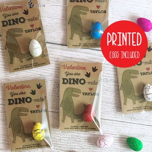 Dinosaur Valentine Card, Dinomite Dinosaur Valentines for Boys Kids, Egg Hatching Dinosaur Valentines Day Class Classroom Non Candy Printed