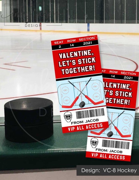 hockey valentine cards personalized kids valentine s day etsy