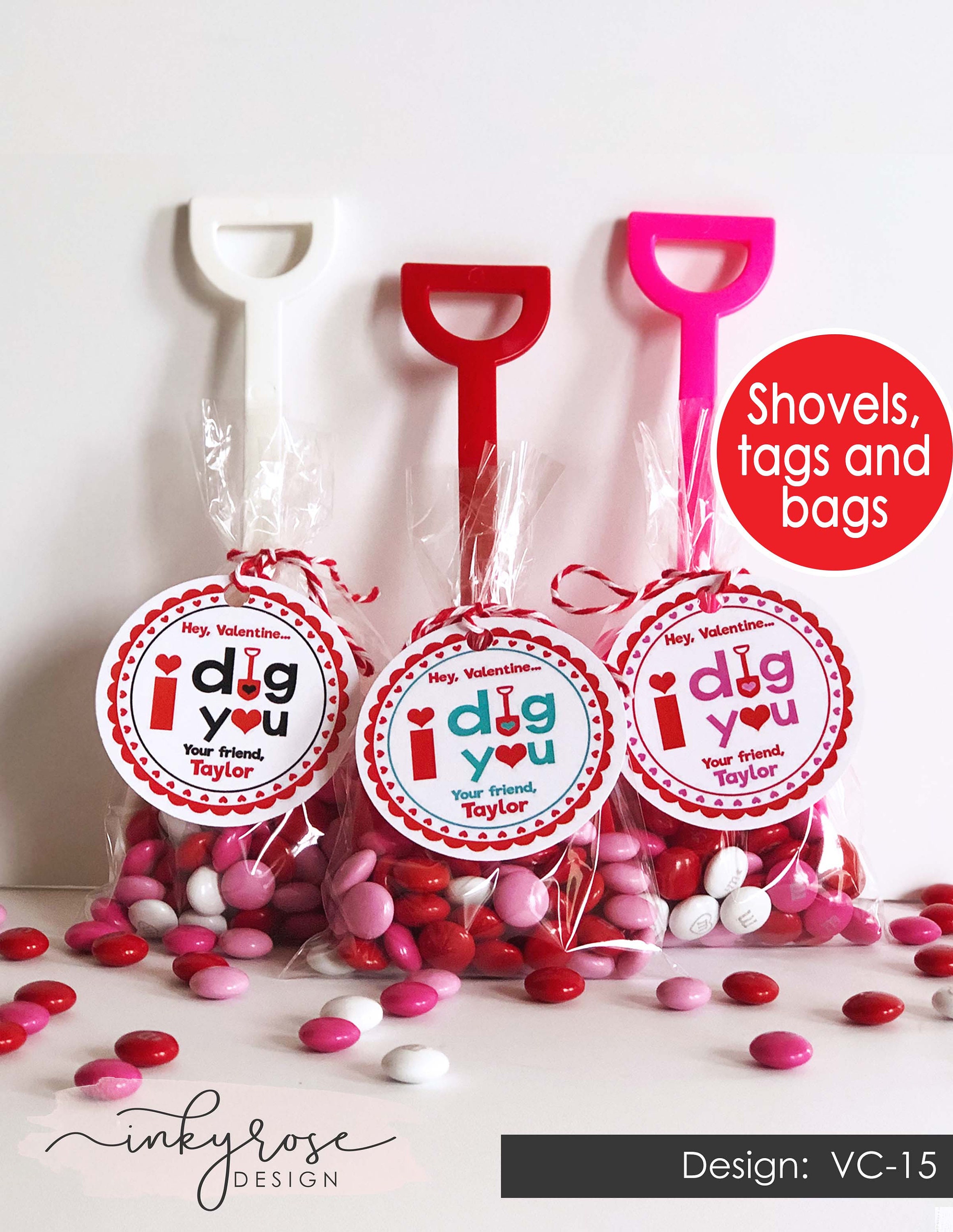 Valentine's Day Stickers, I Dig You Valentine Stickers, Personalized K –  The Label Palace