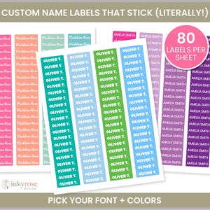 Daycare Labels Name Labels Custom Name Label Stickers Personalized Name Sticker for School Name Labels Back to School Supplies Boys Girls