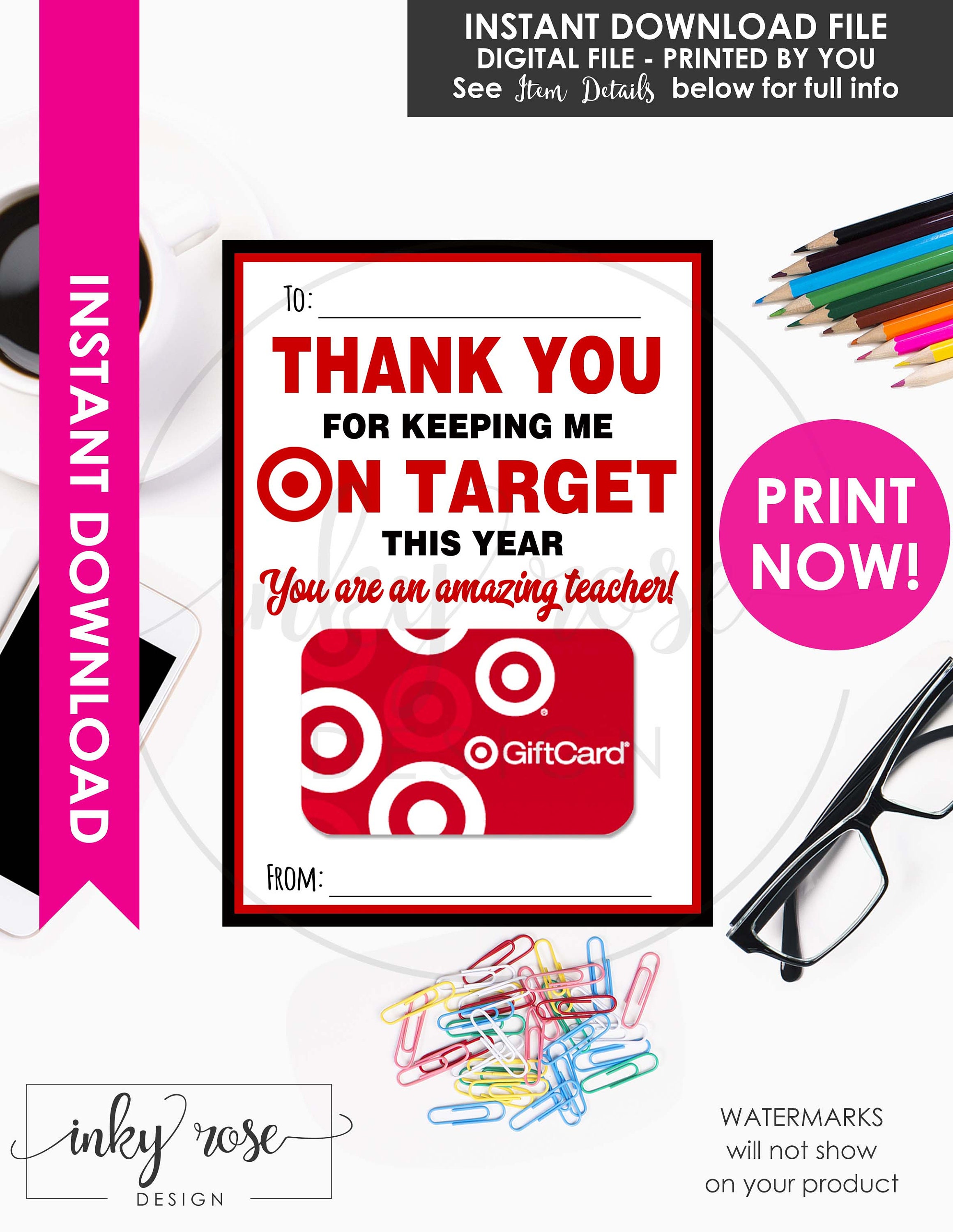 Focus Present Card Printable Immediate Down load, Trainer Appreciation Reward Card Holder, Thank Oneself For Trying to keep Me Upon Concentration, Instructor Present 7 days photograph about Printable Target Gift Card named Emphasis Present Card Printable Prompt Obtain, Instructor Appreciation Present Card Holder, Thank On your own For Trying to keep Me Upon Aim, Trainer Present 7 days