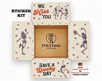 Care Package Stickers Kit, Halloween Care Package Flaps Labels, Military Deployment Gifts Missionary Long Distance LDR Shipping Box Decor
