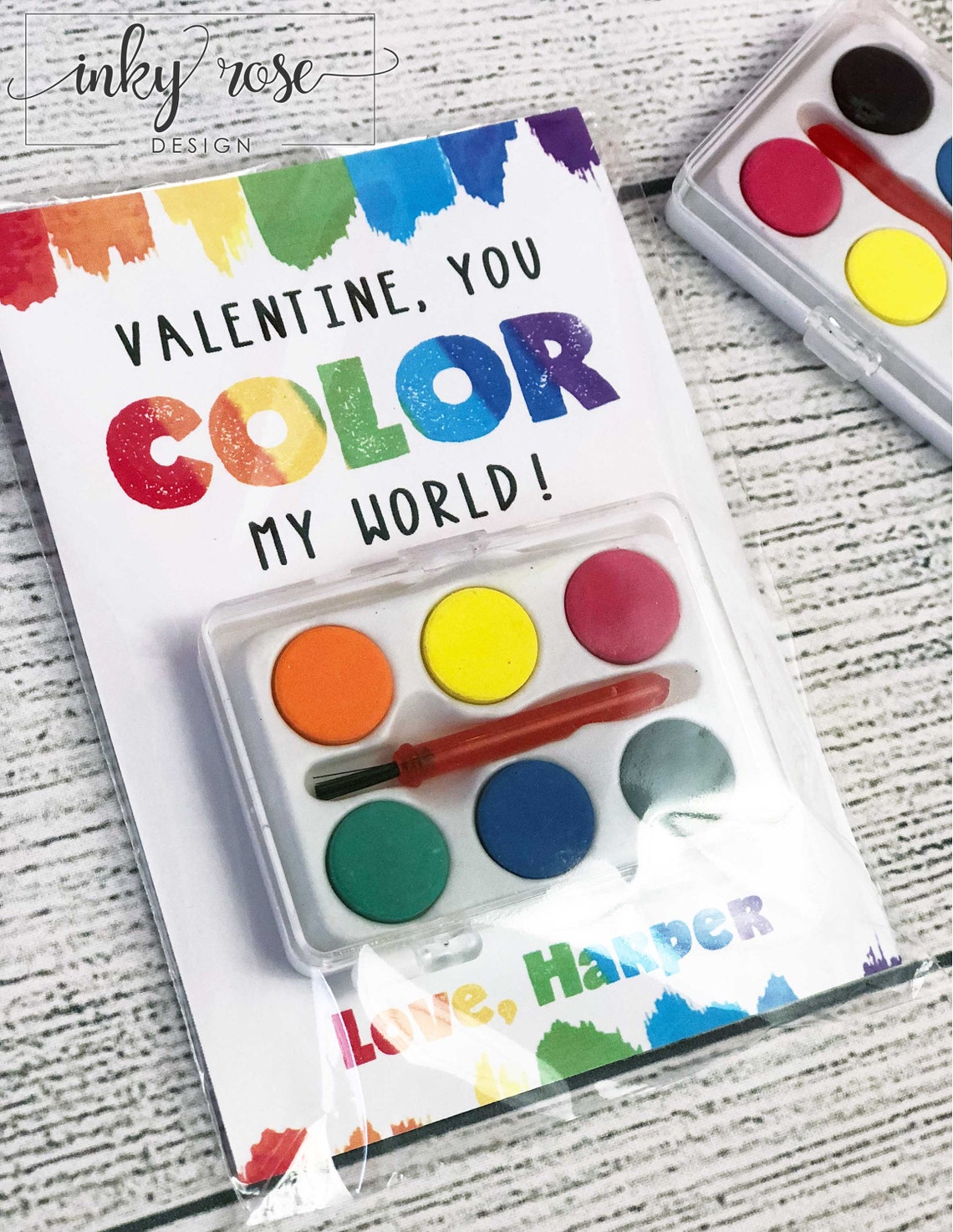 Valentine Cards for Kids, PRINTABLE Color My World Valentines ...