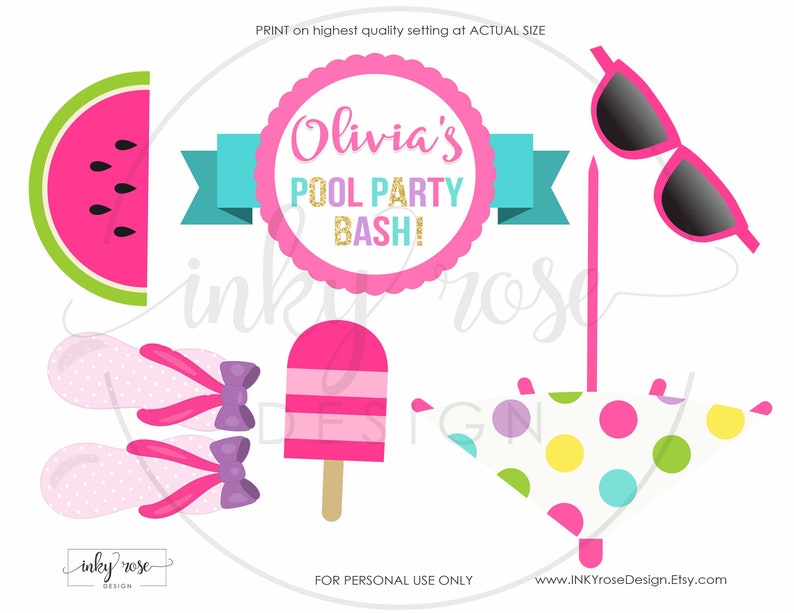 Unicorn Pool Party Centerpiece PRINTABLE Unicorn Floatie - Etsy