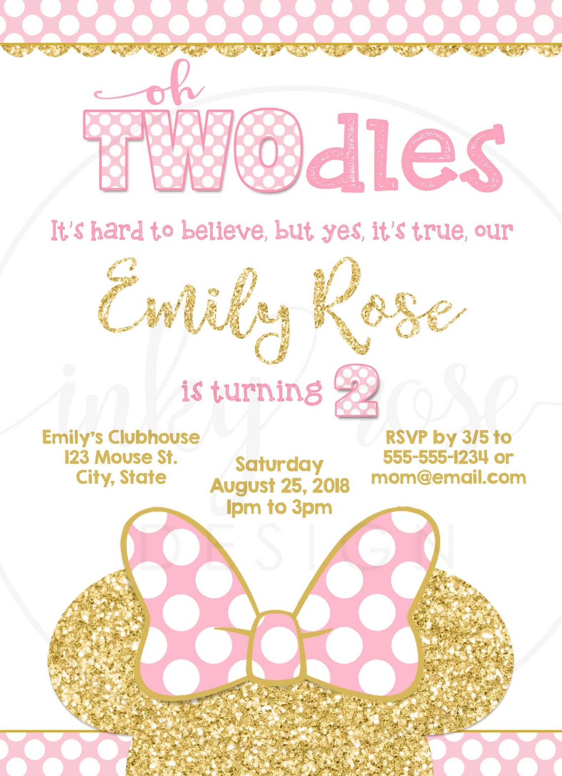 Oh Twodles Invitation Template Free