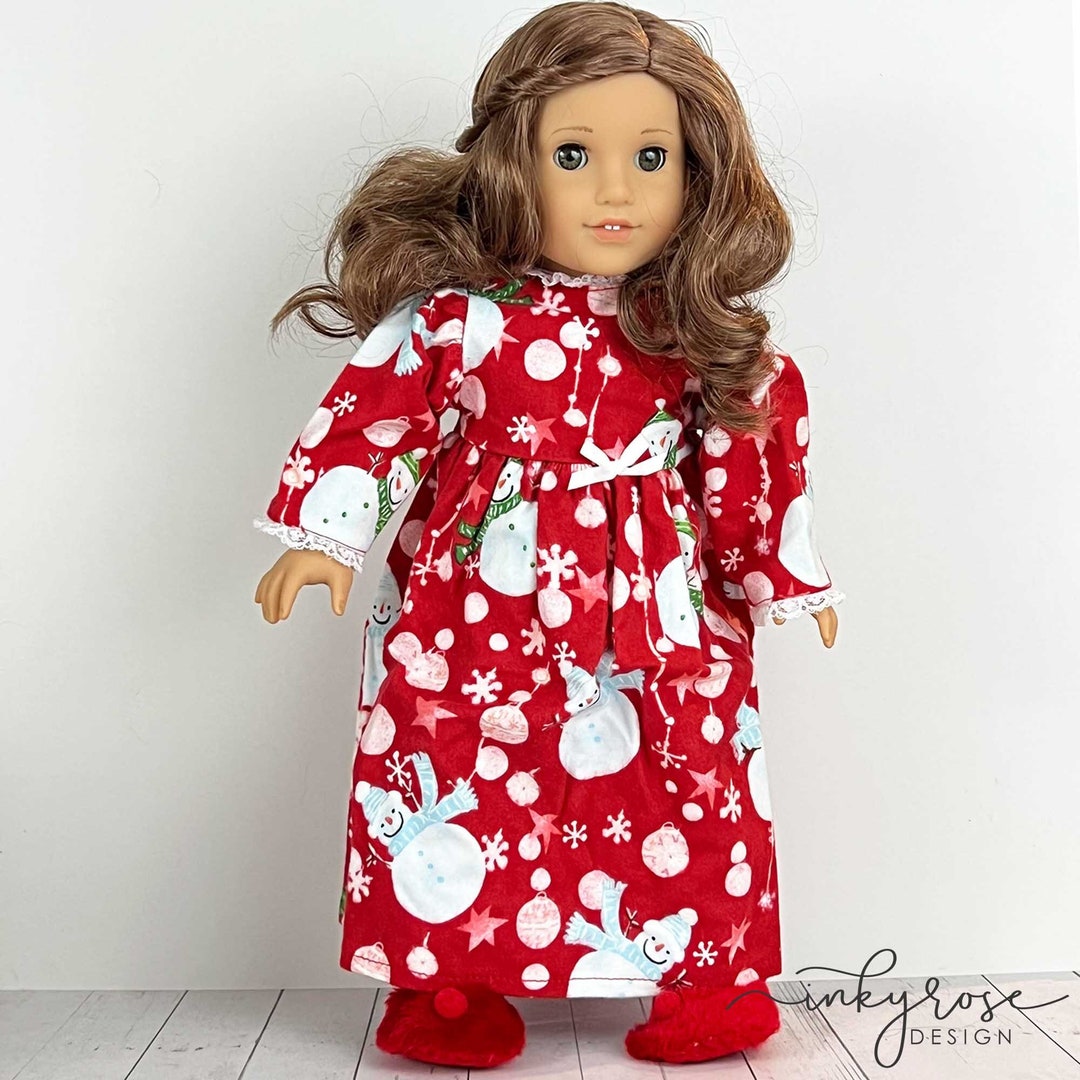 18 Inch Doll Nightgown and Slippers Doll Clothes Fit American Etsy