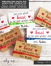 Knot Valentine Cards PRINTABLE Friendship Bracelet Valentine's Day Card for Kids Teacher Valentine Classroom School Non Candy Free for Girls 