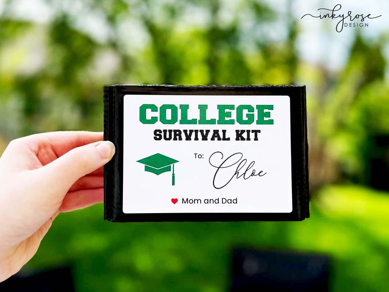 High School Graduation Gift Card Holder College Survival Box Kit ...