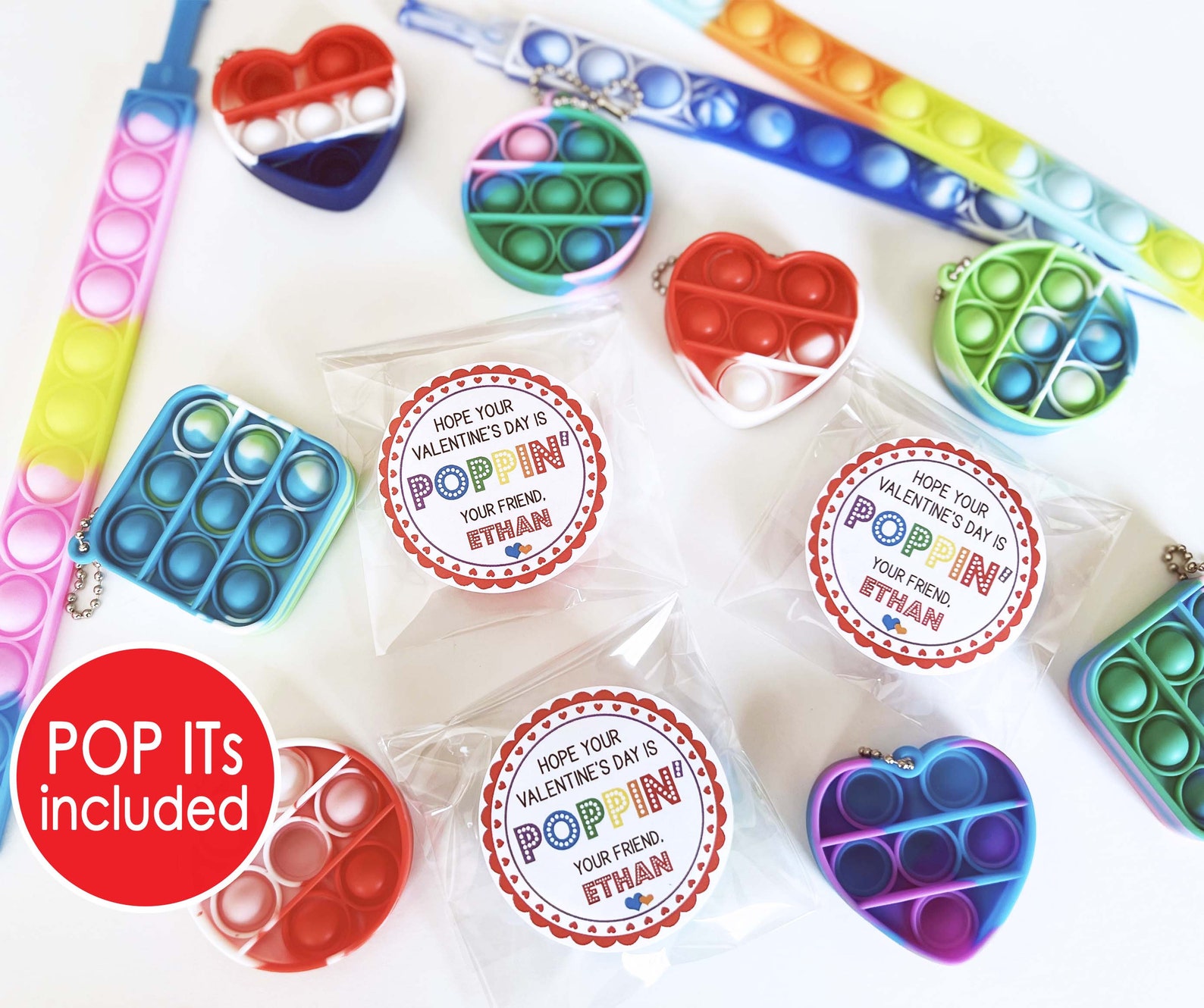 Pop It Valentine Cards Fidget Valentines Poppin for Boys Etsy