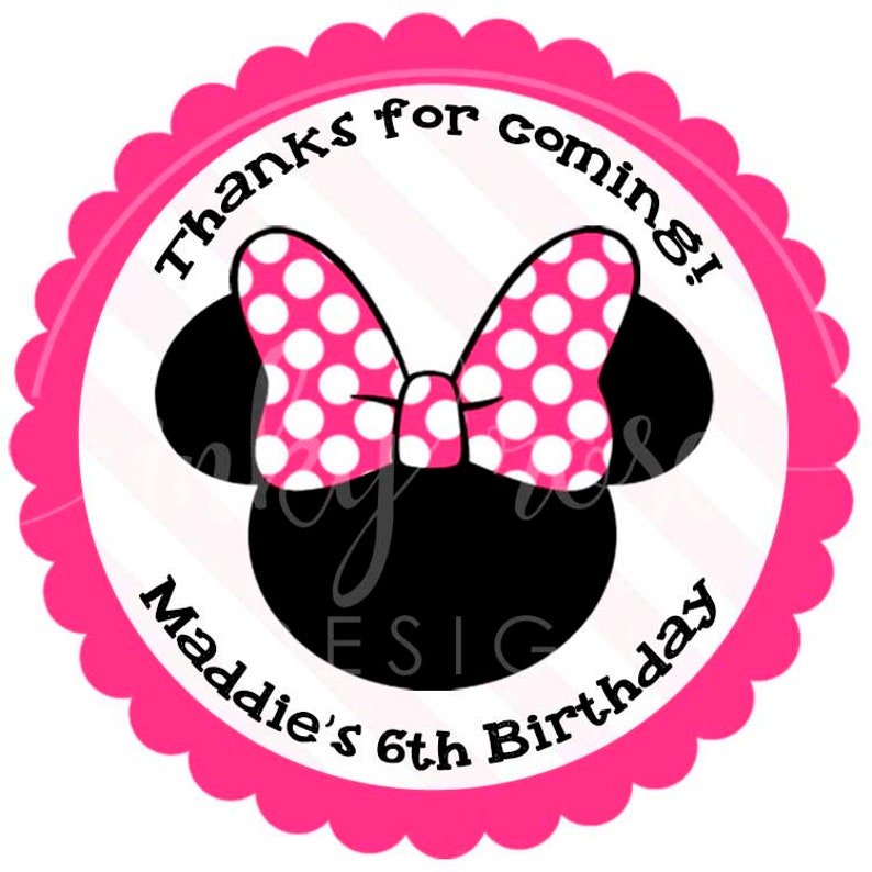 Minnie Mouse Labels