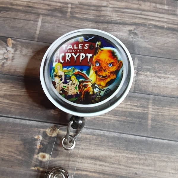 Tales from the Crypt Badge Reel or Topper for Interchangeable Reels, ID Holder