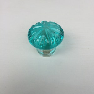 manijas de puertas de vidrio y plástico vintage soviéticas, perilla de puerta con rosa, URSS, década de 1970