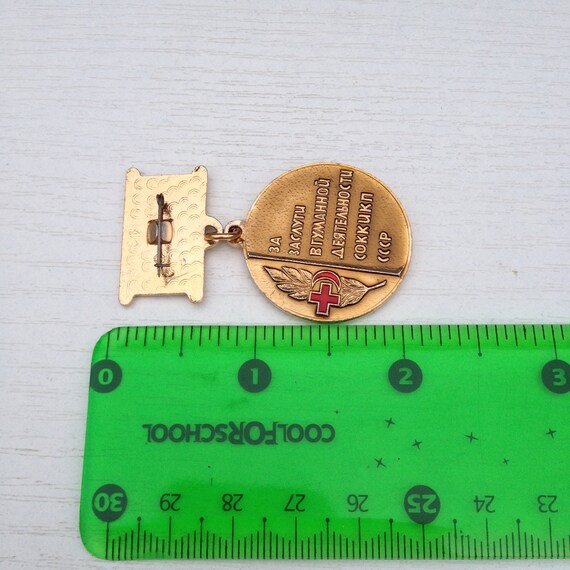 Soviet blood donor pins, Vintage red cross blood … - image 6