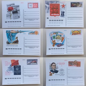 Cartoline vintage sovietiche, Normandia, Neman URSS, set di 6, anni '70