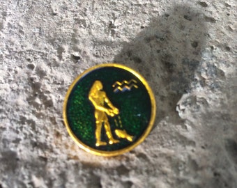 Astrological signs Zodiac, Vintage badges, Aquarius zodiac sign, 1980s,  Made in USSR