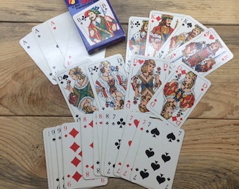 vintage playing cards, German decks, SKAT, vintage playing cards, Аldenburg, Deck 32 cards, 1970s