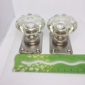 soviet vintage glass door handles, set of 2, USSR, 1970s