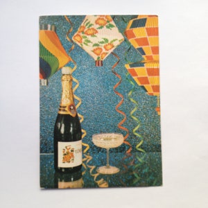 Carte postale du Nouvel An, Snow Maiden, Père Noël, 1970, Budapest, Hongrie
