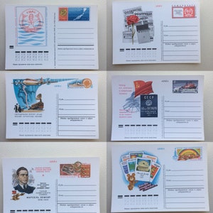 Cartoline vintage sovietiche, artico, giochi olimpici, subacquei, URSS, set di 6, anni '80