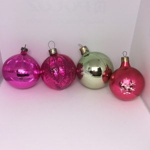 Ornaments New Year&#39;s, vintage, Set of 4, USSR.