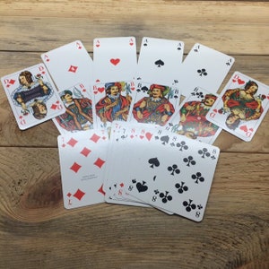 cartas de baralho vintage, baralhos alemães, SKAT, novo baralho, cartas de baralho vintage, Аldenburg, baralho 32 cartas, década de 1970