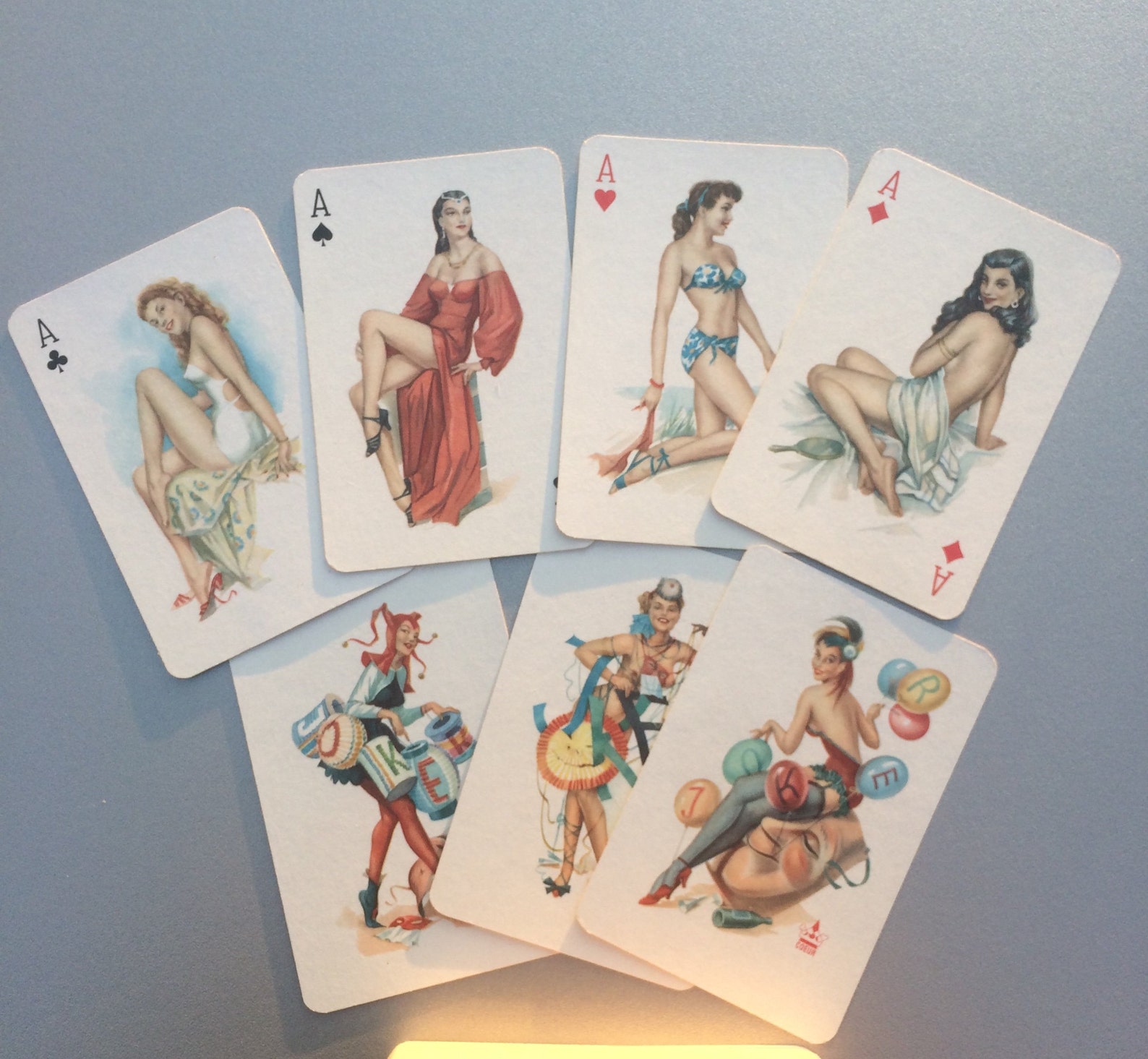 deck of 55 cards, pinup playing cards, Adult, cover girls, vintage playing card...