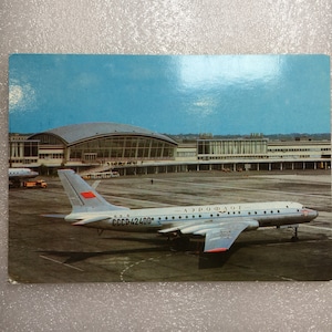 Avion, carte postale vintage de l'Union soviétique, URSS, photo vintage 1979, carte postale vintage, beaux-arts, Moscou,