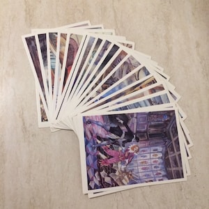 Postal soviética, Conjunto de 32 cartas, Alejandro Dumas, tres mosqueteros, cardenal, francia, espadas, hecho en la URSS, Postal vintage, década de 1980