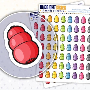 Dog Enrichment Planner Stickers | Food Stuffer Toy Reminder Icon Stickers | Pet Trainer Session