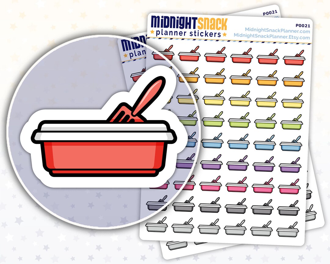 Litter Box Icon Stickers Clean Litter Box Reminder Planner Etsy