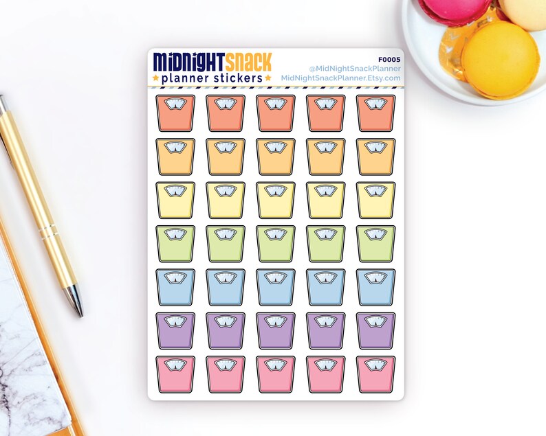 Weight Loss Planner Stickers Scale Icon Stickers Weight | Etsy