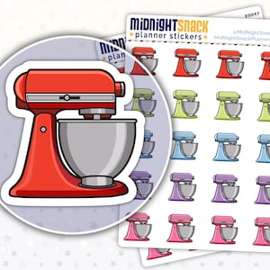 Stand Mixer Icon Stickers | Baking Planner Stickers | Meal Planning Reminder | Cheat Day