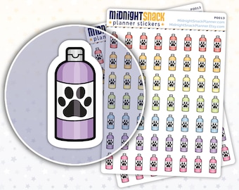 Pet Shampoo Icon Stickers | Bathe Dog Reminder Planner Stickers | Groomers Appointment Reminder | Flea and Tick Shampoo