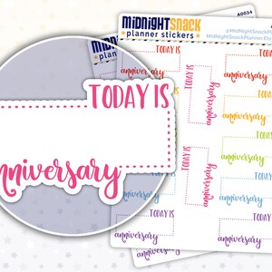 Anniversary Reminder Planner Sticker | Anniversary Functional Sticker | Anniversary Party Sticker