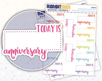 Anniversary Reminder Planner Sticker | Anniversary Functional Sticker | Anniversary Party Sticker