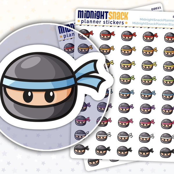 Ninja Warrior Planner Stickers | Martial Arts Icon Stickers