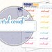 Word Count Script Box Planner Stickers | Writer Planner Sticker ...