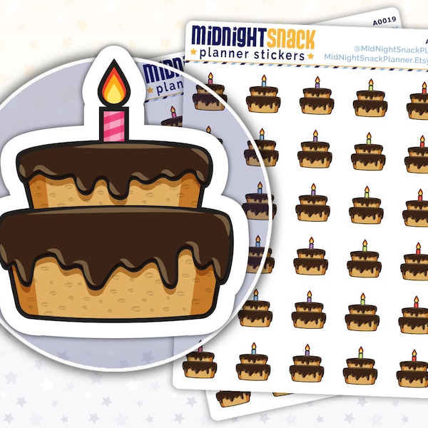 Birthday Cake Icon Sticker | Birthday Party Planner Sticker