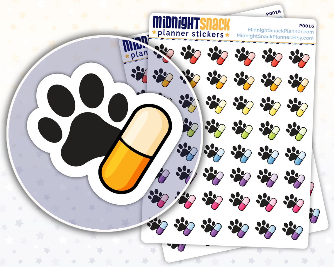 Pet Medication Icon Stickers Pet Pill Reminder Planner Etsy België