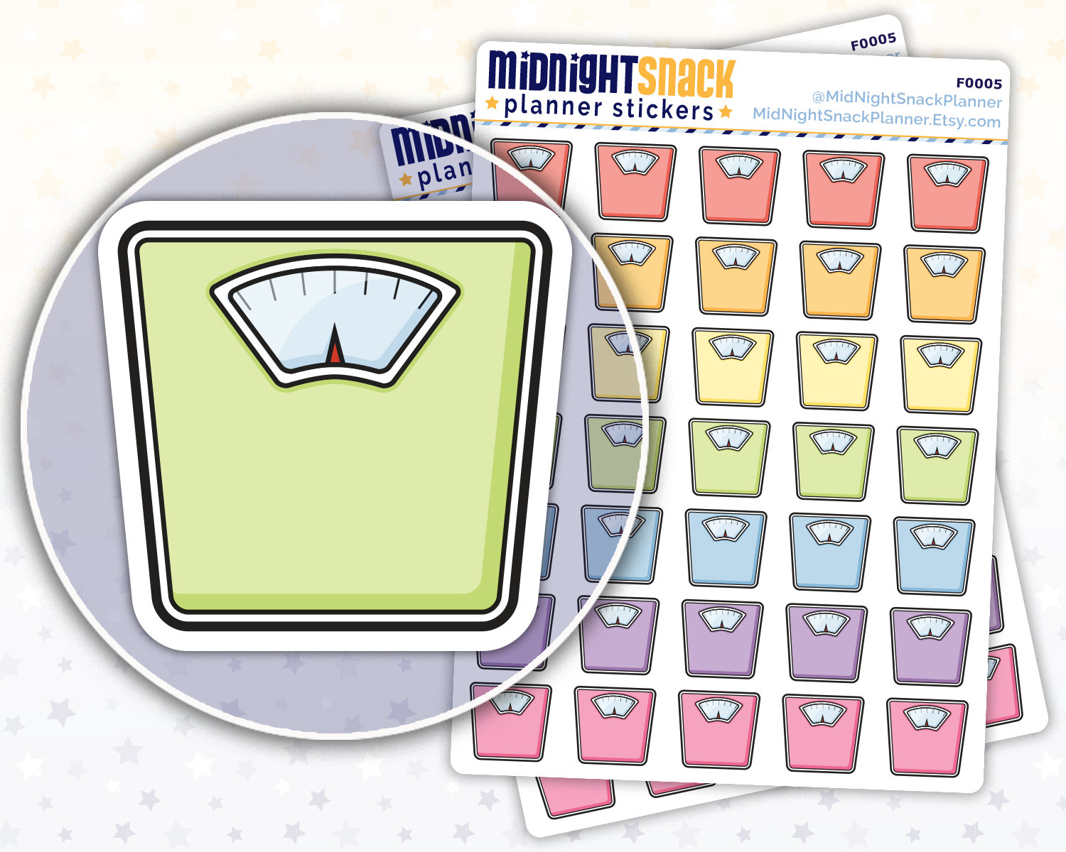 Weight Loss Planner Stickers Scale Icon Stickers Weight Etsy