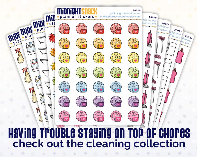 Feather Duster Icon Stickers | Dust Planner Stickers | Spring Cleaning ...
