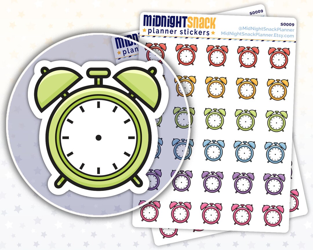 Alarm Clock Icon Sticker | Appointment Reminder Planner Stickers ...