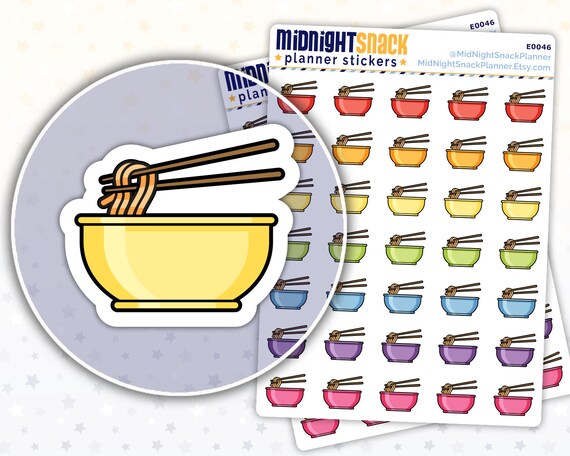 Order Asian Food Icon Stickers Chinese Food Delivery Planner Etsy