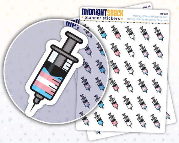 Transgender Hormone Injection Icon  | Health Planner Stickers