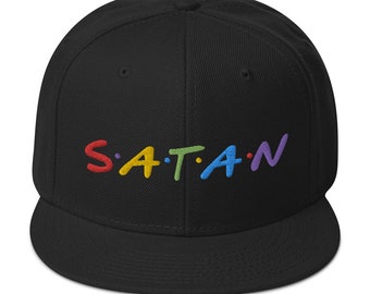 Friends with Satan Snapback Hat / Rainbow Color