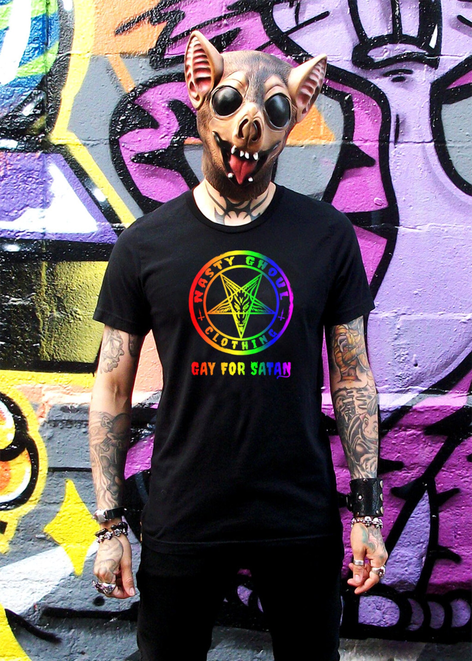 Gay For Satan Logo Unisex T shirt Etsy