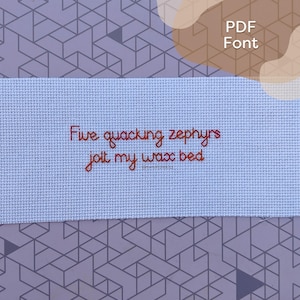 フォント - 「Celeste」アルファベット PDF // クロスステッチ アルファベット クラシック / 尖った / 幾何学的 / 刺繍 / 即時ダウンロード / 印刷可能