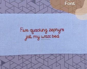 Font - &quot;Celeste&quot; Alphabet PDF // Cross-Stitch Alphabet Classic / Pointed / Geometric / Embroidery / Instant download / Printable